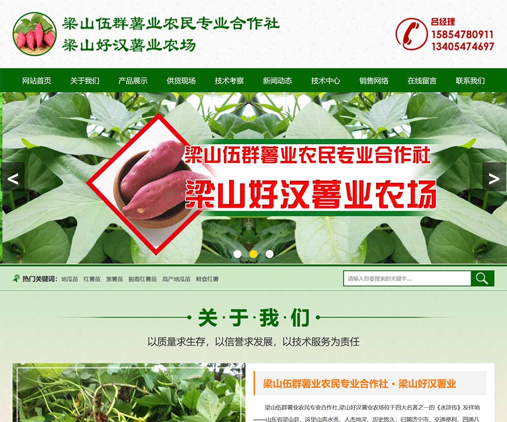 梁山伍群薯業(yè)農(nóng)民專業(yè)合作社 · 梁山好漢薯業(yè)